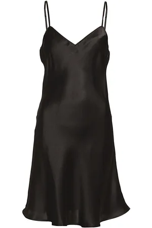 Lady Avenue Pure Silk - Slip W.cording Nattkjole Black