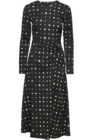 Mads Norgaard Pollux Beatriz Dress Aop Knelang Kjole Black