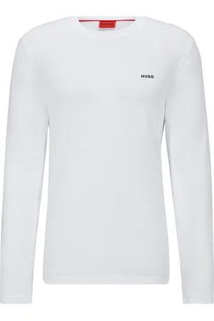 HUGO BOSS Derol222 Designers T-shirts Long-sleeved White