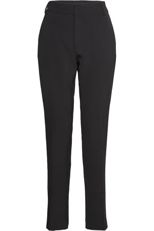 My Essential Wardrobe 26 The Tailored Straight Pant Bottoms Trousers Slim Fit Trousers Black