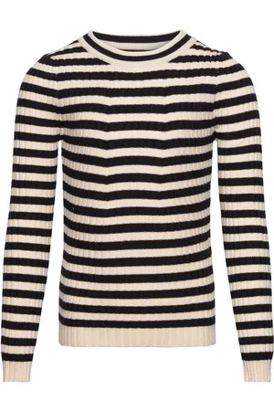 Little Pieces Pkcrista Ls O-Neck Knit Tw Bc Tops Knitwear Pullovers Black