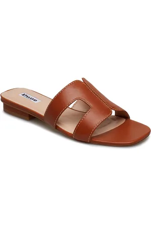 Dune Loupe Flate Sandaler Brown