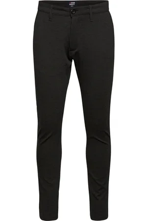 Denim Project Ponte Roma Plain Bottoms Trousers Chinos Grey
