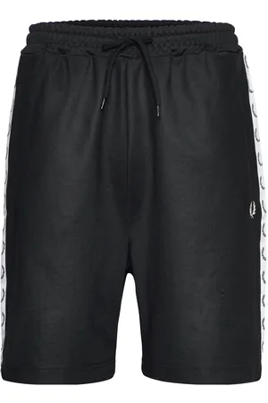 Fred Perry Taped Tricot Short Bottoms Shorts Sweat Shorts Black