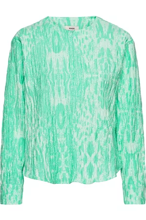 Mads Norgaard Chakra Fleur Shirt Aop Tops Shirts Long-sleeved Green