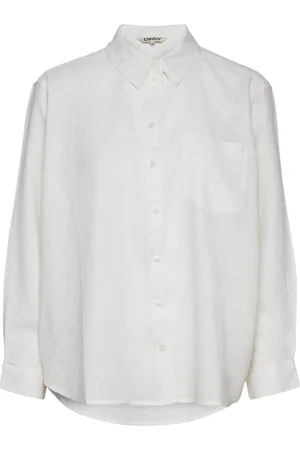 ONLY Onltokyo L/S Linen Blend Shirt Pnt Noos Tops Shirts Long-sleeved White