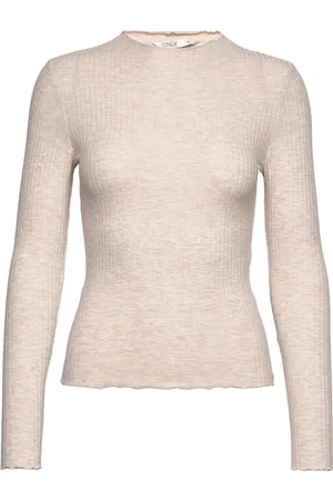 ONLY Onlemma L/S High Neck Top Noos Jrs Tops T-shirts & Tops Long-sleeved Cream