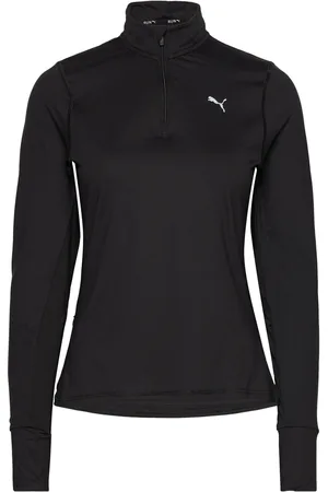 PUMA Run Favorite 1/4 Zip W Sport T-shirts & Tops Long-sleeved Black