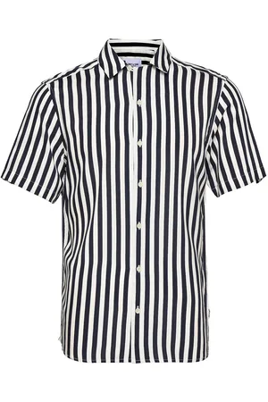Only & Sons Onswayne Life Ss Viscose Shirt Noos Tops Shirts Short-sleeved Navy