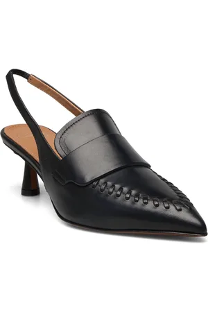 ATP Atelier Severino Black Vacchetta Shoes Heels Pumps Sling Backs Black