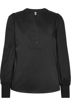 Culture Cuantoinett Blouse Tops Shirts Long-sleeved Black