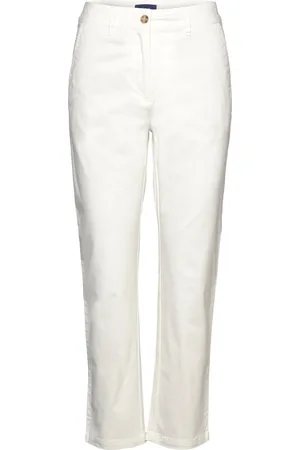 GANT Slim Chinos Bottoms Trousers Chinos White