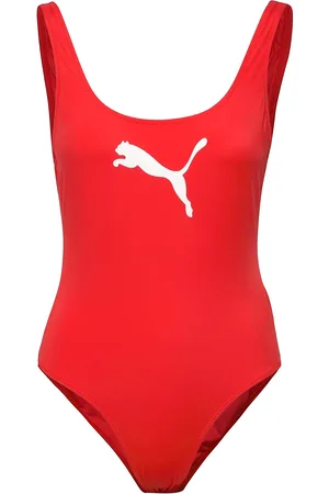 PUMA Women Swimsuit 1P Sport Swimsuits Red