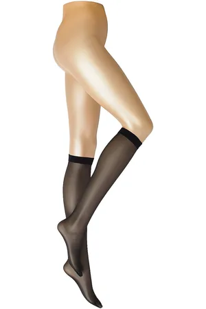 Decoy Knee High Glossy 2-Pk 20 Lingerie Socks Knee High Socks Black