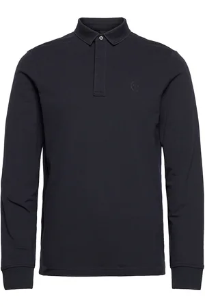 Armani Exchange Polo Tops Polos Long-sleeved Blue