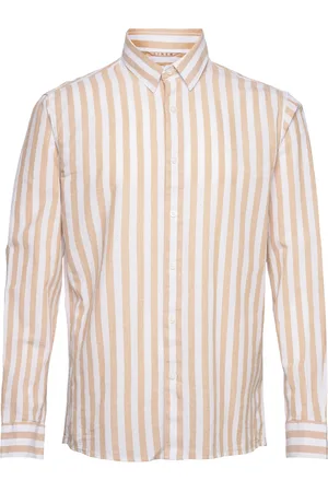 SELECTED Slhregnew-Linen Shirt Ls Classic Tops Shirts Casual Beige