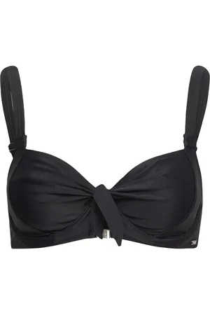 Abecita Capri Unique Bikini Wire Bra Swimwear Bikinis Bikini Tops Wired Bikinitops Black