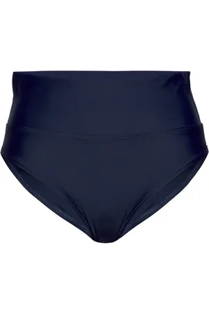 Abecita Capri Folded Bikini Briefs Swimwear Bikinis Bikini Bottoms High Waist Bikinis Blue