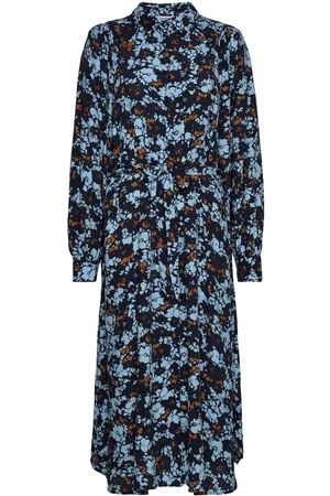MSCH Mschmarcia Morocco Shirt Dress Aop Maxikjole Festkjole Black