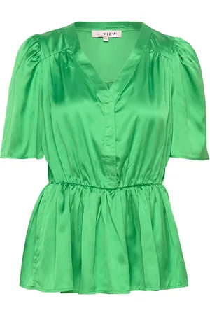 A-View Camilja Blouse Tops Blouses Short-sleeved Green