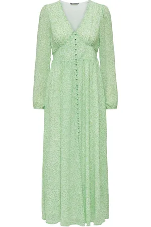 ONLY Onlamanda L/S Long Dress Cs Ptm Maxikjole Festkjole Green