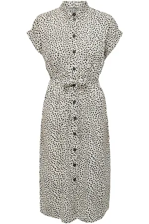 ONLY Onlhannover S/S Shirt Dress Noos Wvn Knelang Kjole White