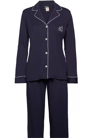 Ralph Lauren Lrl Hammond Knit Collar Pj Set Pyjamas Navy