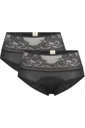 Dorina Eco Moon/Lace-2Pp Midi Lingerie Panties Period Panties Black