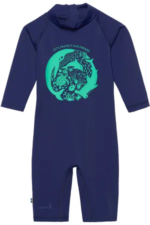 Isbjorn Of Sweden Dolphine Sun Jumpsuit Bubblegum 74/80 Sport Uv Clothing Uv Suits Navy