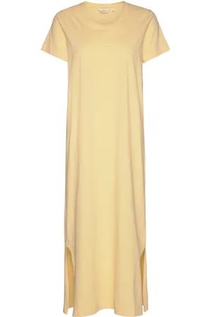 Basicapparel Rebekka Dress Gots Maxikjole Festkjole Yellow
