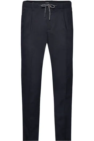 Only & Sons Onsleo Crop Linen Mix 0048 Pant Bottoms Trousers Chinos Blue