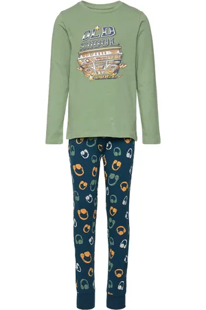 NAME IT Nkmnightset Hedge Green Music Pyjamas Sett Multi/patterned
