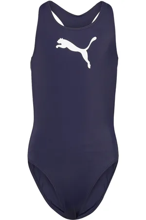 PUMA Girls Racerback Swimsuit 1P Sport Swimsuits Navy