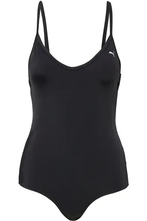 PUMA Women Vneck Padded Swimsuit 1P Sport Swimsuits Black