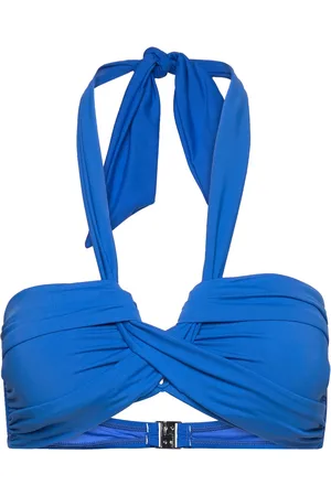 Seafolly S.collective Halter Bandeau Swimwear Bikinis Bikini Tops Bandeau Bikinitops Blue