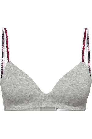 Tommy Hilfiger Lightly Lined Triangle Bra Lingerie Bras & Tops Soft Bras Non Wired Bras Grey
