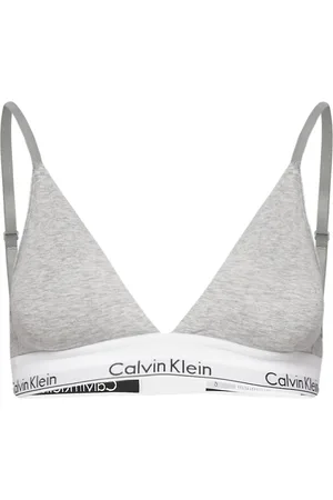 Calvin Klein Lightly Lined Triangle Lingerie Bras & Tops Soft Bras Bralette Grey