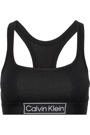 Calvin Klein Unlined Bralette Lingerie Bras & Tops Soft Bras Tank Top Bras Black