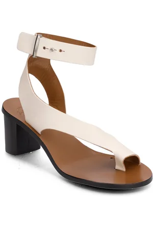 ATP Atelier Volparo Linen Vacchetta Sandal Med Hæl White