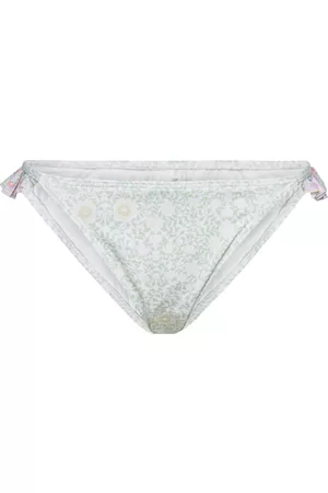 By Malina Florence Frill Printed Bikini Bottom Swimwear Bikinis Bikini Bottoms Bikini Briefs Blue
