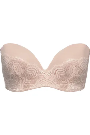 Wonderbra Refined Glamour Perfect Strapless Lingerie Bras & Tops Push Up Bras Cream