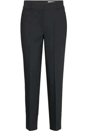 SELECTED Slfrita-Ria Mw Cropped Pant Fd Noos Bottoms Trousers Chinos Black