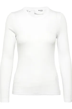 SELECTED Slfdianna Ls O-Neck Top Noos Tops T-shirts & Tops Long-sleeved White