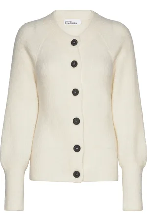 Karen by Simonsen Debbiekb Short Cardigan Tops Knitwear Cardigans Cream