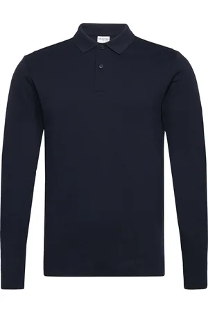 SELECTED Slhslim-Toulouse Ls Polo B Noos Tops Knitwear Long Sleeve Knitted Polos Navy