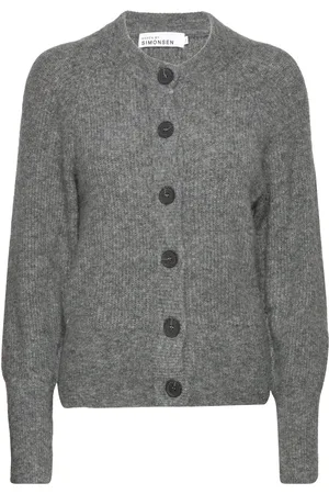 Karen by Simonsen Debbiekb Short Cardigan Tops Knitwear Cardigans Grey