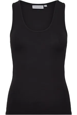 Calvin Klein Modal Rib Tank Tops T-shirts & Tops Sleeveless Black