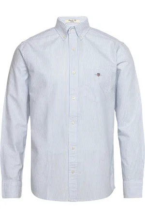 GANT Reg Classic Oxford Stripe Shirt Tops Shirts Casual Blue