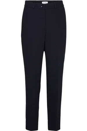 Gerry Weber Pant Cropped Bottoms Trousers Straight Leg Navy