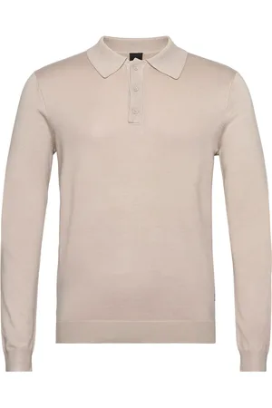 Only & Sons Onswyler Life Ls Polo Knit Tops Knitwear Long Sleeve Knitted Polos Beige